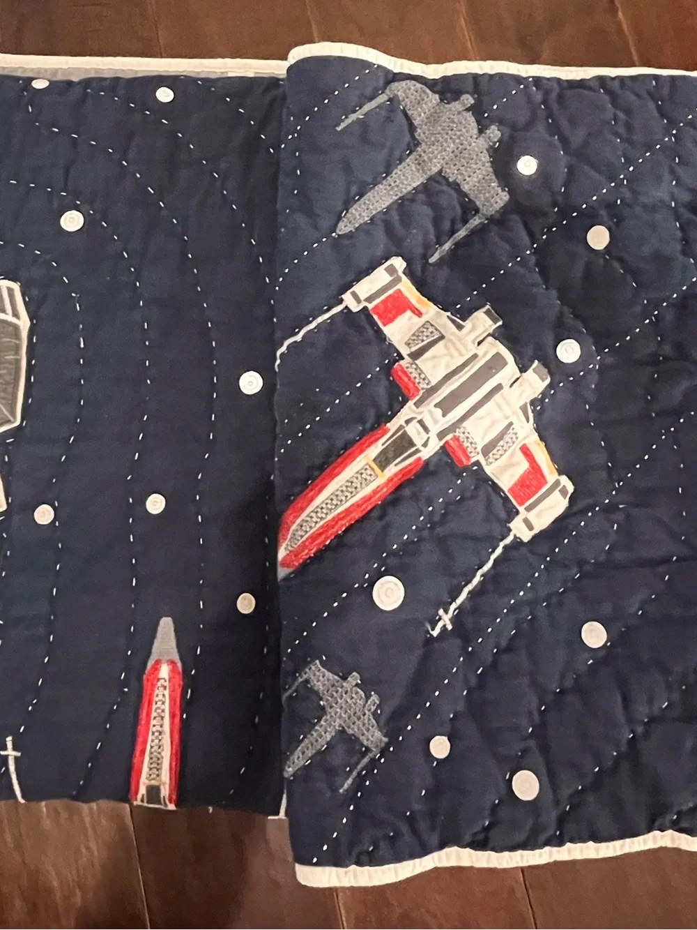 Pottery Barn Kids Star Wars Millennium Falcon Death Star Twin Quilt & Sham